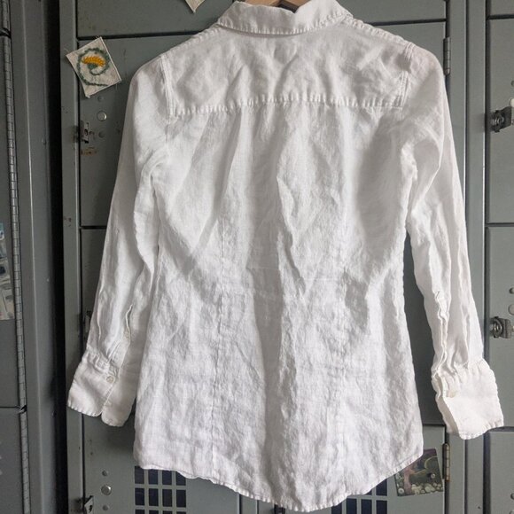 J. Crew | 100% linen white button down shirt - Picture 4 of 10